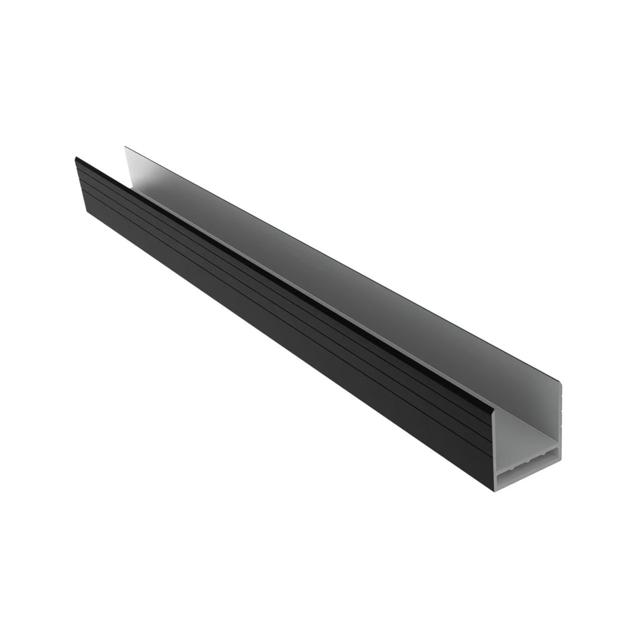 1.8m Aluminium Top/Bottom Rail Black