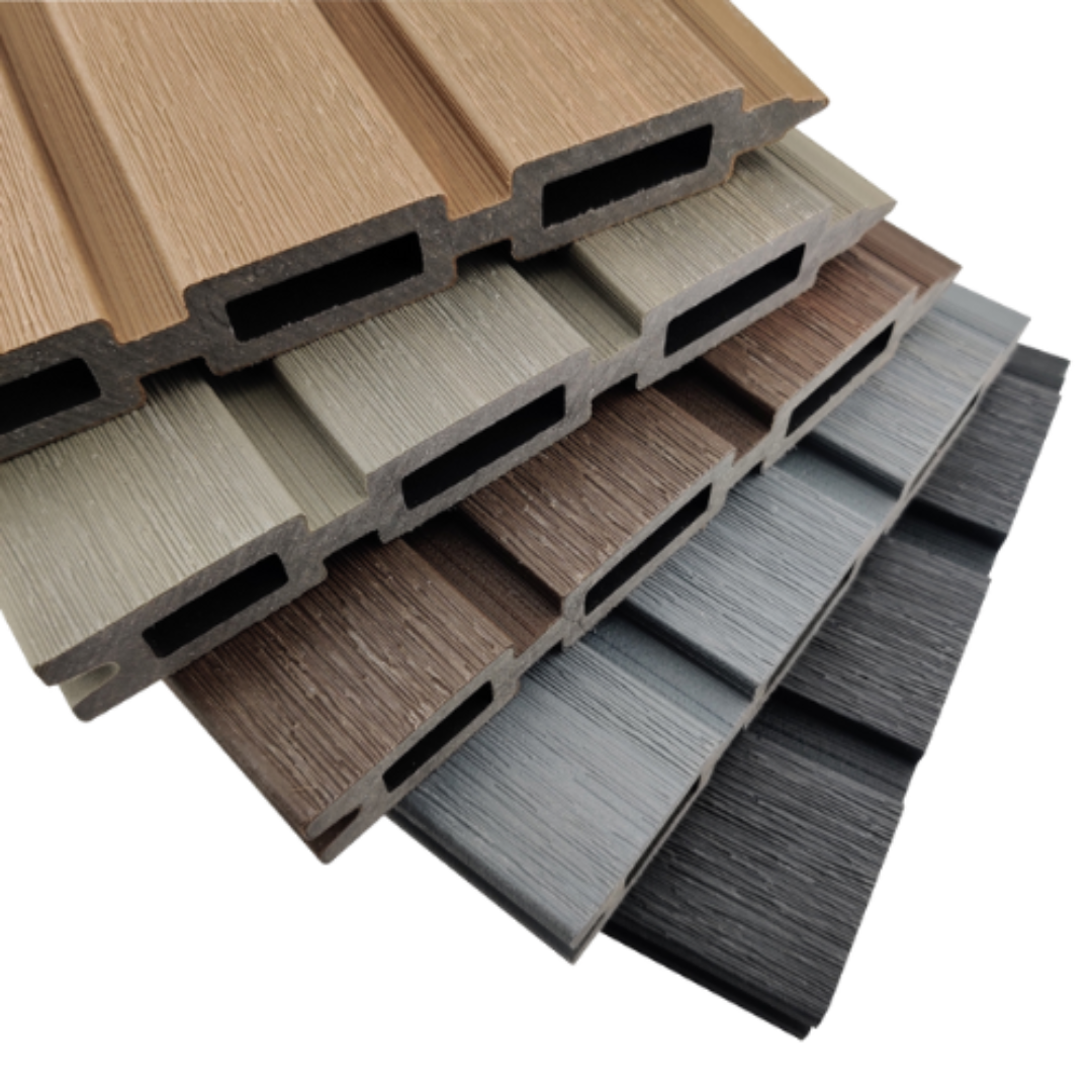 Slatted fencing board detail; kit components depend on selection