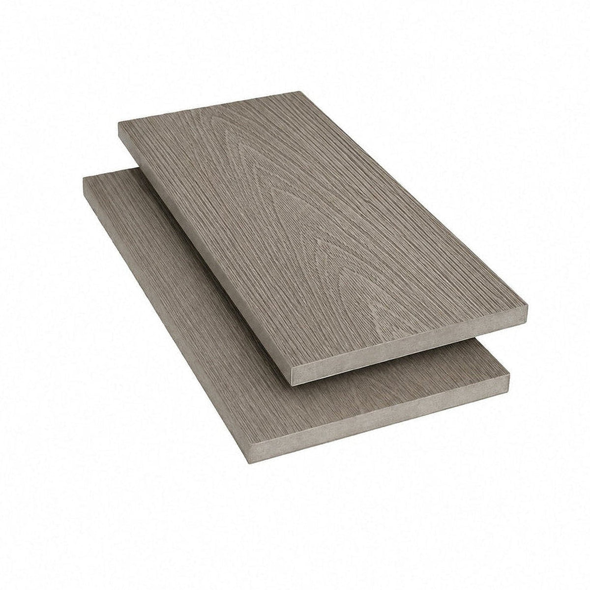 Driftwood Prestige woodgrain fascia boards showing both faces