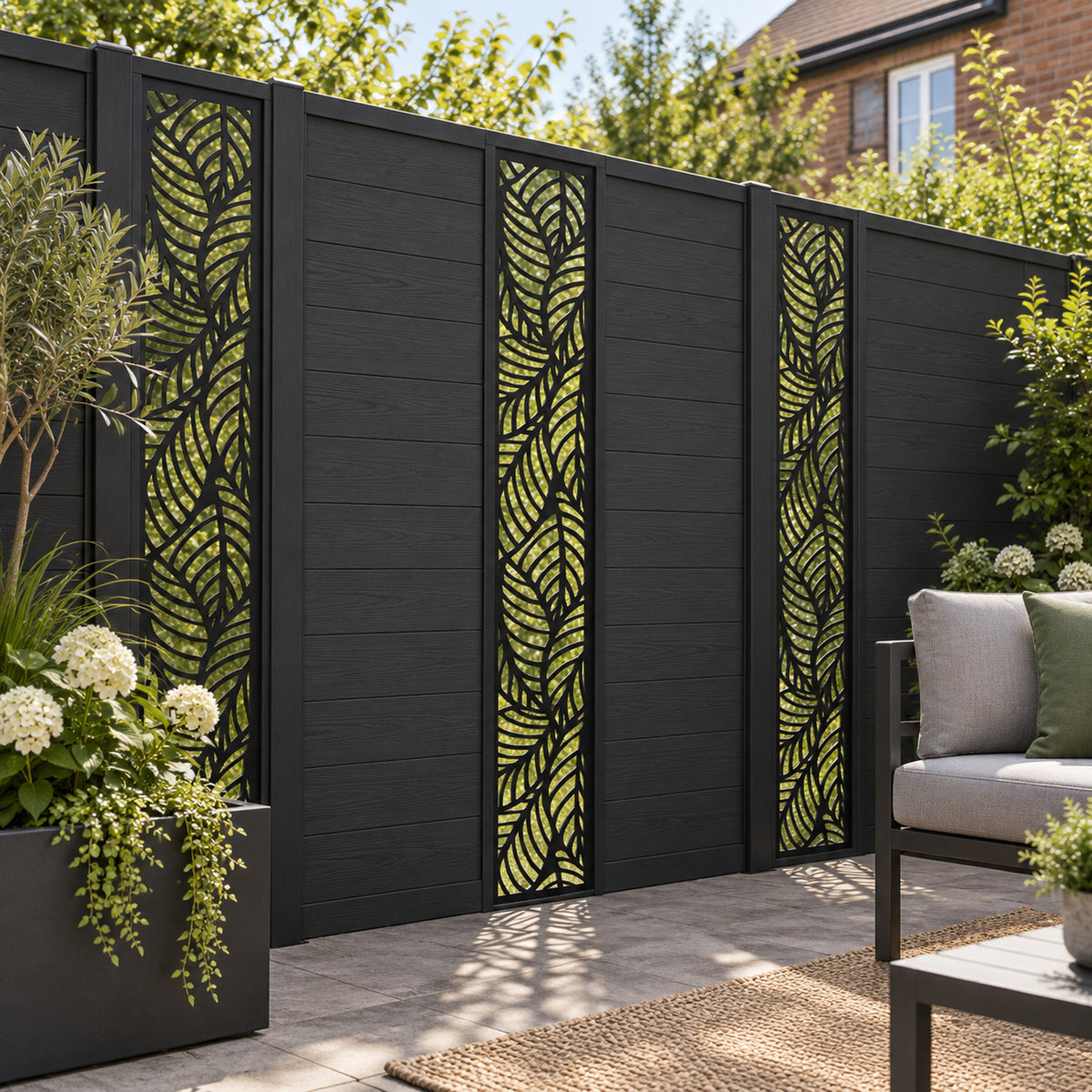Single option Decorative Composite Screen - Fauna - 1830 x 300mm — installed project visualisation