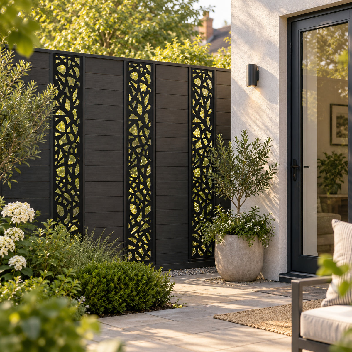 Single option Decorative Composite Screen - Ivy - 1830 x 300mm — installed project visualisation