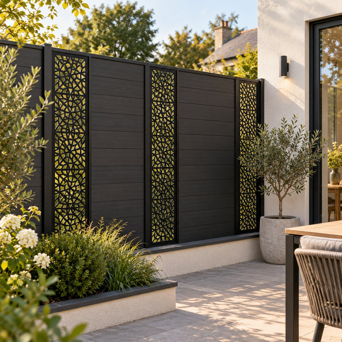 Single option Decorative Composite Screen - Mosaic - 1830 x 300mm — installed project visualisation