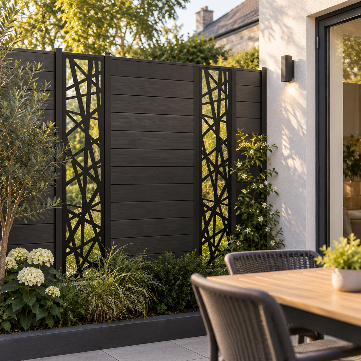 Single option Decorative Composite Screen - Prism - 1830 x 300mm — installed project visualisation