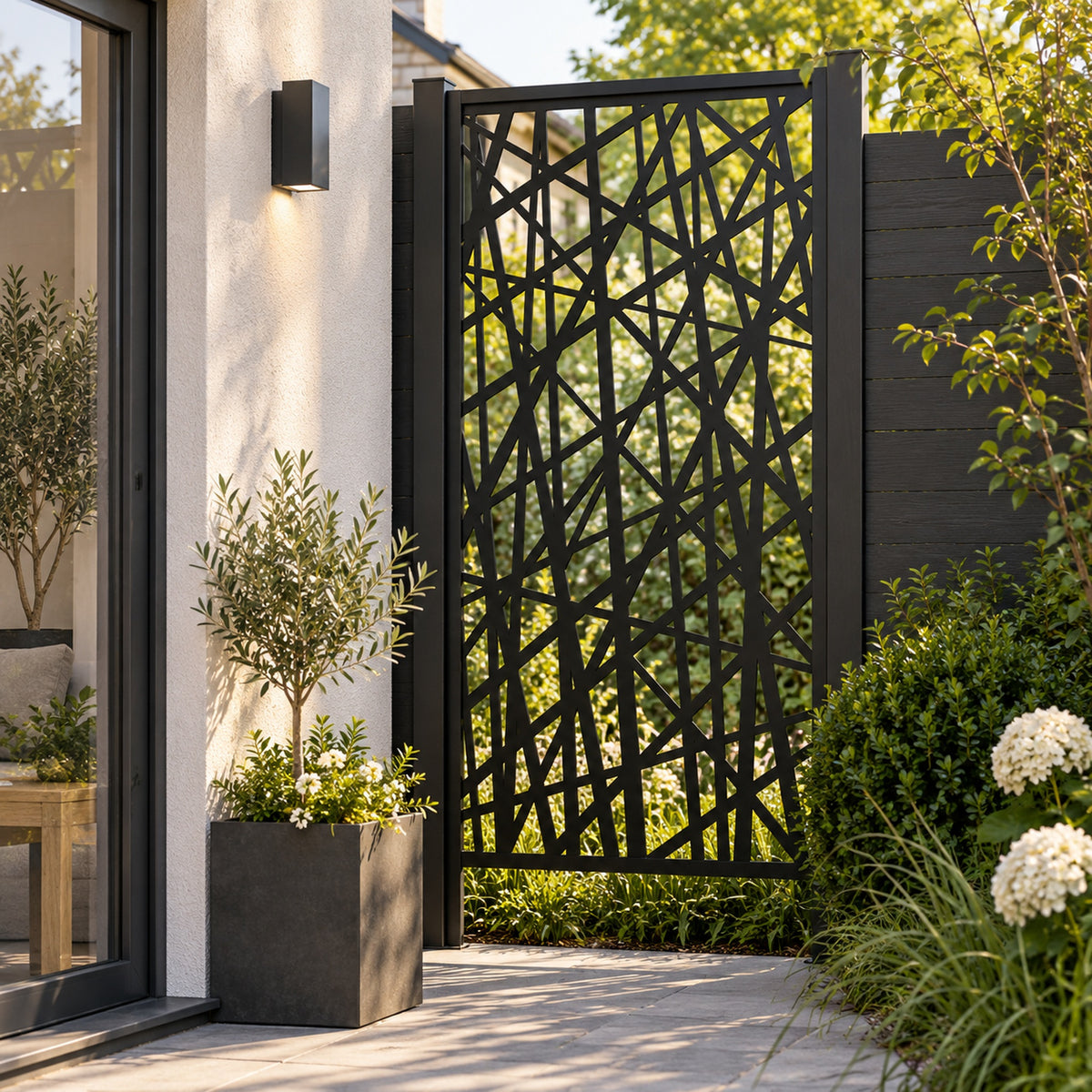Single option Decorative Composite Screen - Prism - 1830 x 900mm — installed project visualisation