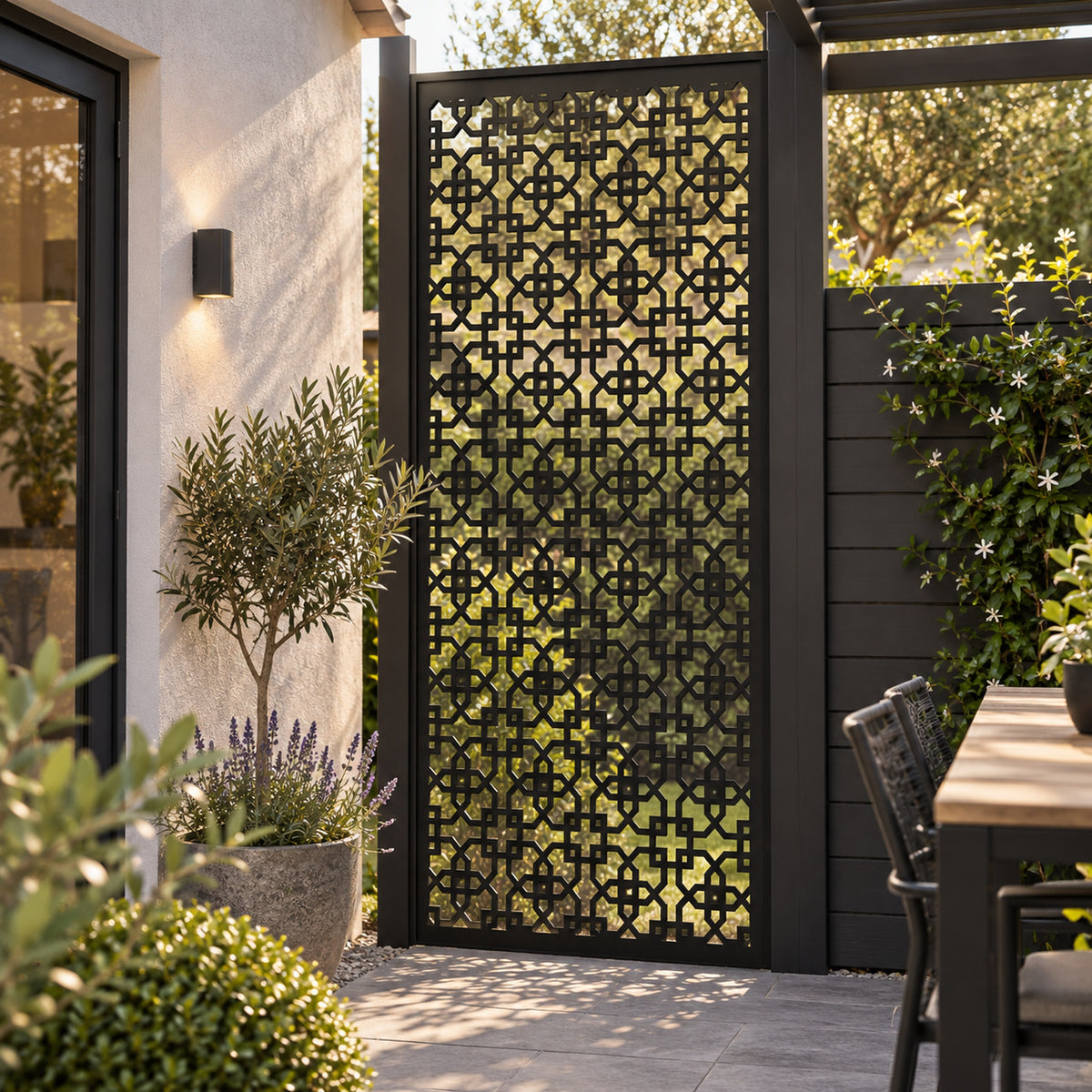 Single option Decorative Composite Screen - Sanctuary - 1830 x 900mm — installed project visualisation
