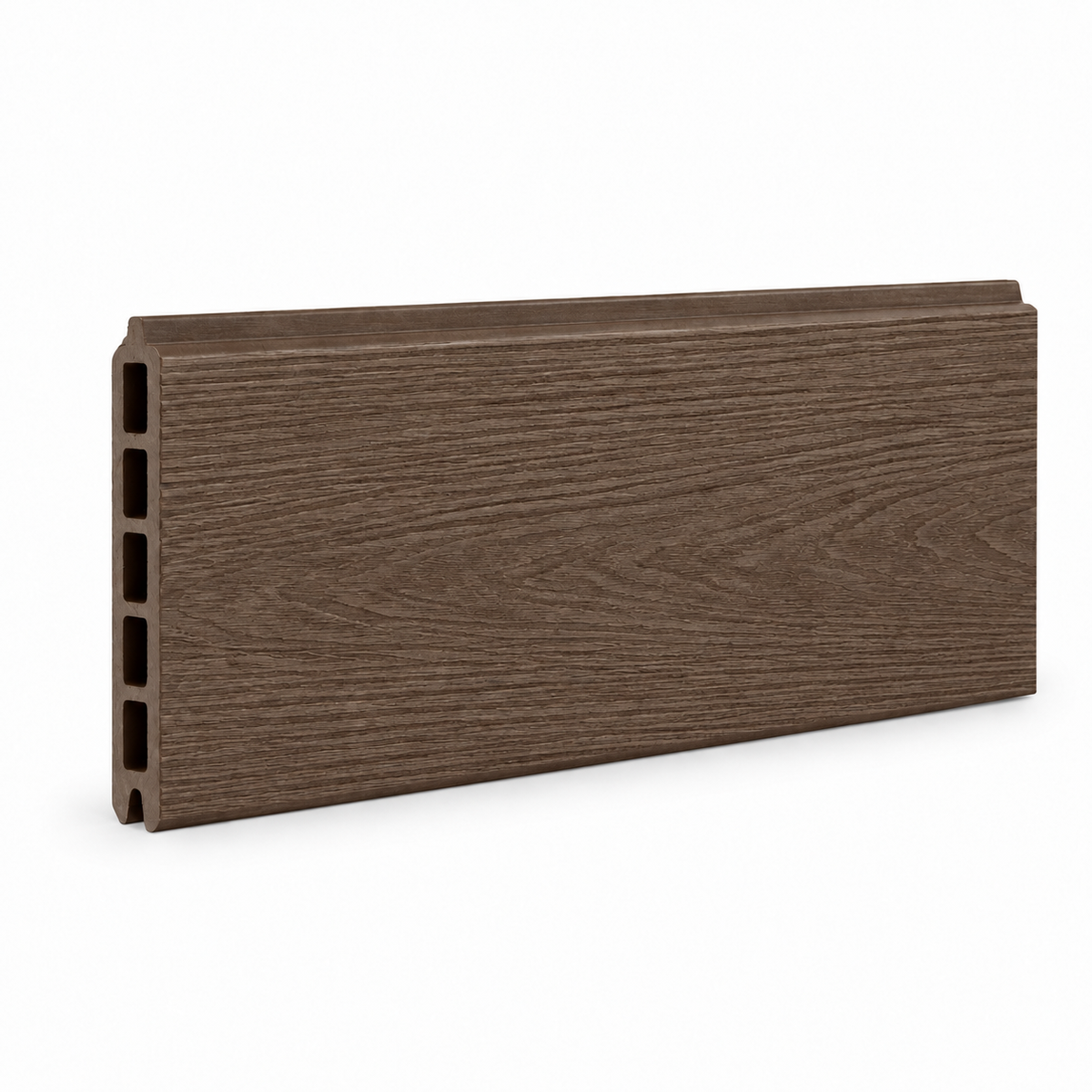 Walnut Prestige woodgrain fence board — board detail