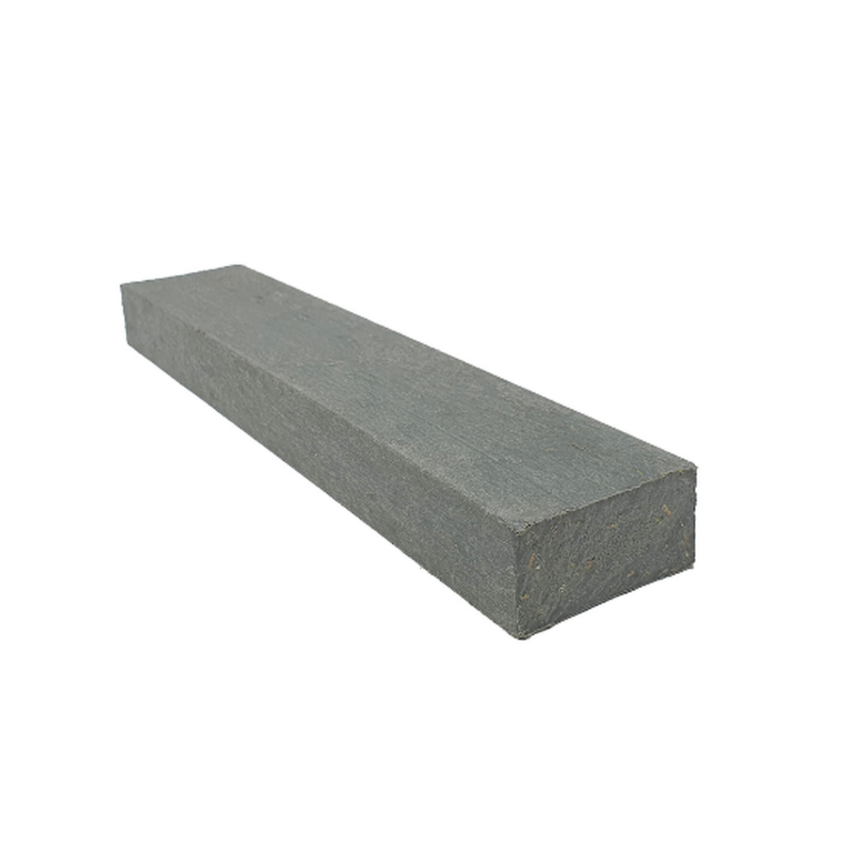 Rectangular recycled-plastic batten showing its solid cross-section