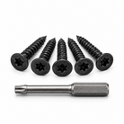 30mm black stainless steel Torx screws with longer Torx driver bit