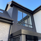 Anthracite Grey Composite Slatted Cladding Exterior Corner