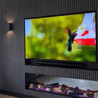 Charcoal Black Acoustic Wall Panels & Fire