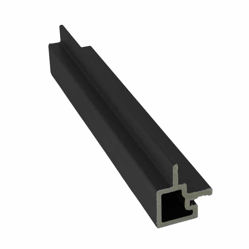 Charcoal Black Composite Slatted Cladding Corner