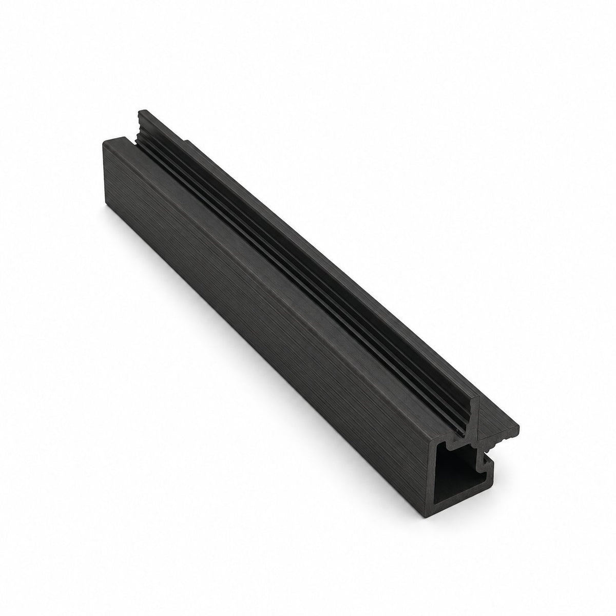Charcoal Black female-to-female external corner — Prestige slatted cladding