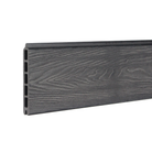 Anthracite Grey Signature woodgrain composite fence board — board detail and embossed texture