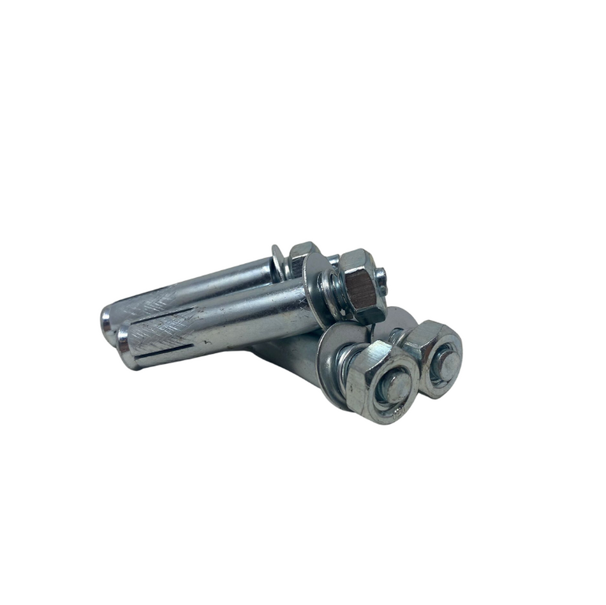 Metal expansion bolts with nuts and washers