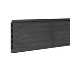 Charcoal Black Signature woodgrain composite fence board — board detail and embossed texture