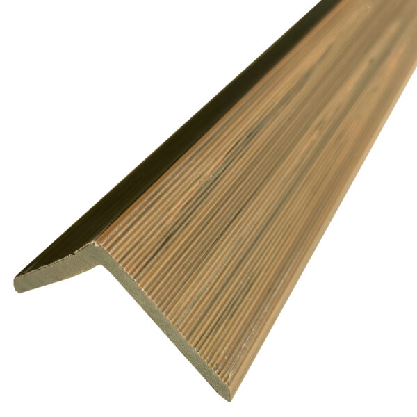 Golden Teak Composite Slatted Cladding End Trim