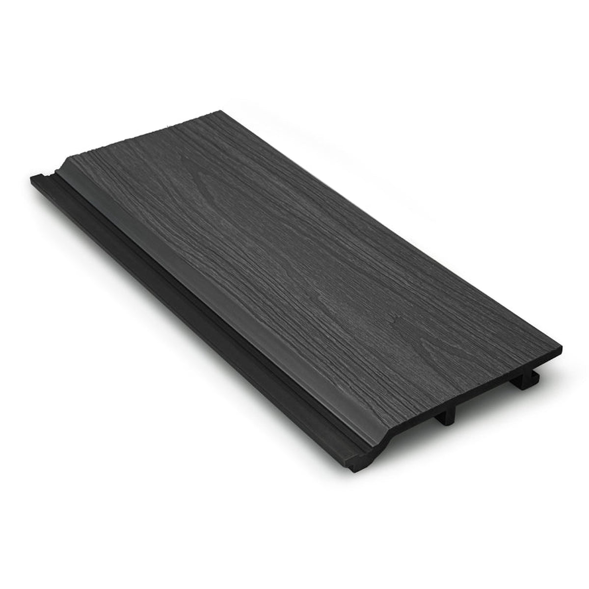 Charcoal Black capped woodgrain shiplap cladding board