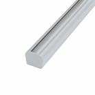 Light concrete grey aluminium U channel with matching cap, illustrative finish