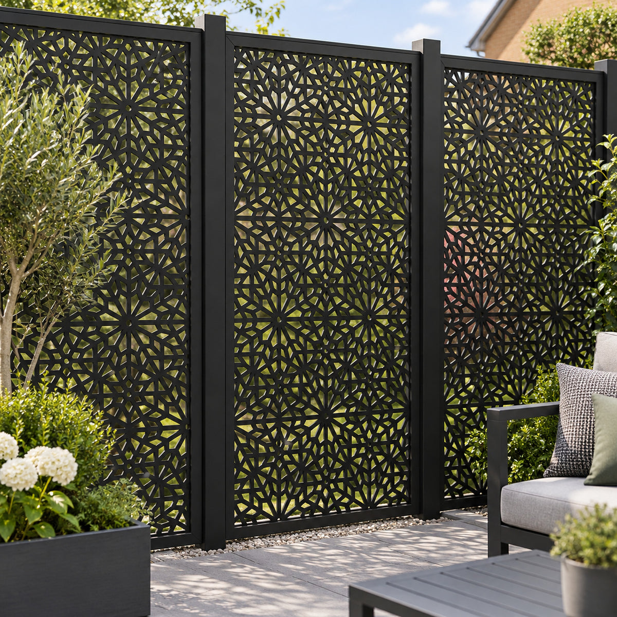 Single option Decorative Composite Screen - Harmony - 1830 x 900mm — installed project visualisation