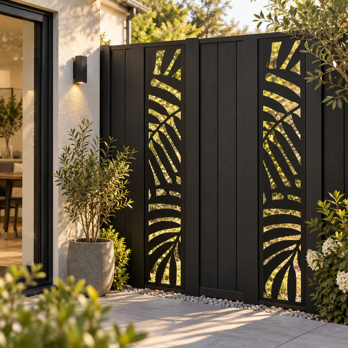 Single option Decorative Composite Screen - Tropical - 1830 x 300mm — installed project visualisation