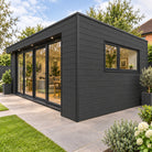 Charcoal Black angle trim installed detail — design visualisation