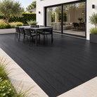 Charcoal Black Prestige composite decking installed terrace visualisation