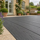 Graphite Grey Prestige standard decking — different projects — installed detail visualisation