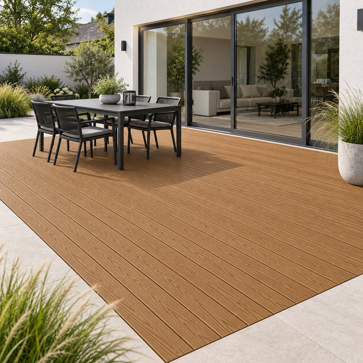 Teak Prestige standard decking — different projects — installed project visualisation