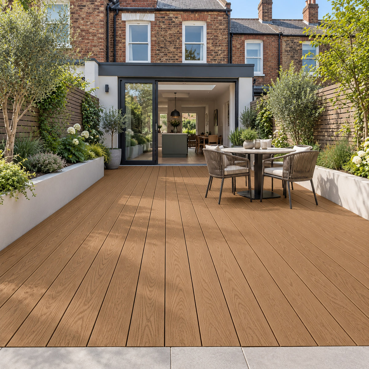 Teak Prestige standard decking — different projects — installed project visualisation
