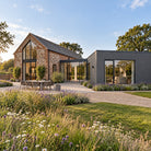 Anthracite Grey Prestige woodgrain shiplap — installed architectural visualisation