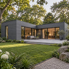 Anthracite Grey Prestige woodgrain shiplap — installed architectural visualisation