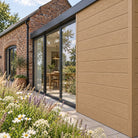 Natural Oak Prestige woodgrain shiplap — installed architectural visualisation