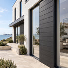 Charcoal Black Signature smooth shiplap — installed architectural visualisation