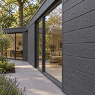 Anthracite Grey Signature woodgrain shiplap — installed architectural visualisation
